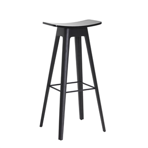 Andersen Furniture HC1 Sgabello da Bar 80 cm Nero/ Impiallacciato