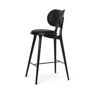 Mater The High Stool Sgabello Bar con Schienale in Faggio Nero 74 cm