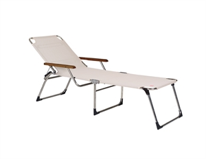 Lettino Prendisole Fiam Amigo con Braccioli Beige/ Bianco