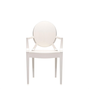 Sedia da Pranzo Kartell Louis Ghost Bianco Brillante