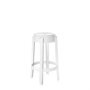 Sgabello Bar Kartell Charles Ghost H65 Bianco Brillante