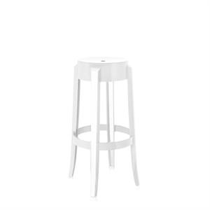 Sgabello Bar Kartell Charles Ghost H75 Bianco Brillante