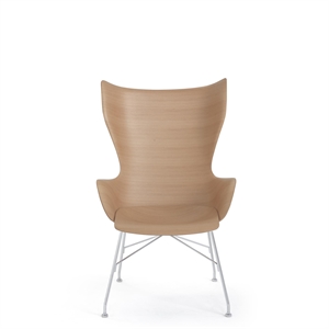 Poltrona Kartell K/Wood Cromo/ Impiallacciatura Chiara