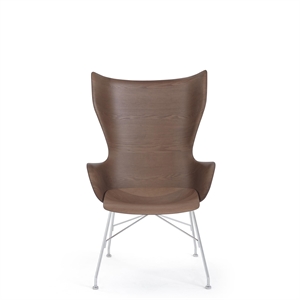 Poltrona Kartell K/Wood Cromo/ Frassino Scuro