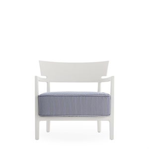 Poltrona da Esterno Kartell CARA MAT Bianco/ Blu