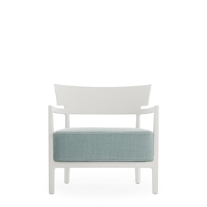 Poltrona da Esterno Kartell CARA MAT, Bianco/verde Salvia