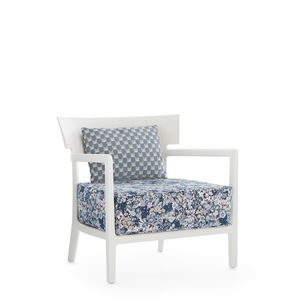 Poltrona da Esterno Kartell CARA MAT Liberty Artemis Bianco/ Blu