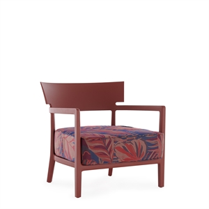 Poltrona da Esterno Kartell CARA MAT Liberty Chile Palm Borgogna/Laccata