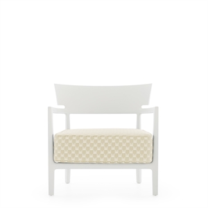 Poltrona da Esterno Kartell CARA MAT Liberty Obi Check Bianco/Latte