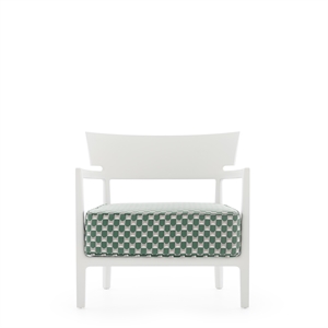 Poltrona da Esterno Kartell CARA MAT Liberty Obi Check Bianco/Salvia