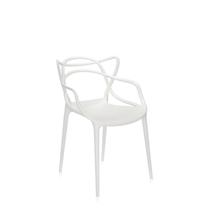Kartell MASTERS Sedia da Giardino 4 Pezzi Bianco