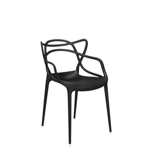Kartell MASTERS Sedia da Giardino 4 Pezzi Nero