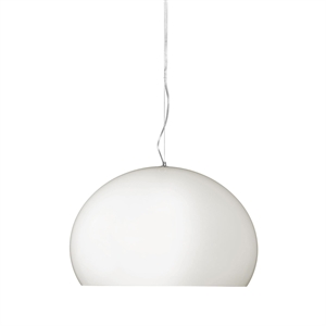 Lampadario Kartell FL/Y Bianco Opaco/ Paralume Interno Nero Medio