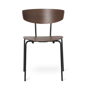 Sedia da Pranzo Ferm Living Herman Nero/ Rovere Tinto Scuro