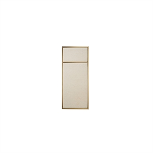 Si Prega di Attendere di Essere Seduti. Bacheca Nouveau Pin Piccolo in Ottone/tela.