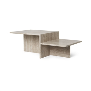 Ferm Living Distinct Tavolino Travertino H35