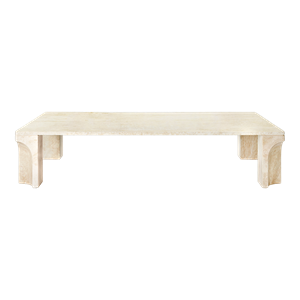 Tavolino GUBI Doric Rettangolare 140 x 80 cm Bianco Neutro