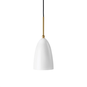 GUBI Grossman Collection Gräshoppa Lampadario Ottone/Bianco Alabastro Bianco