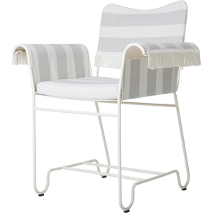 Sedia da Pranzo Gubi Tropique con Frange Bianco/ Leslie Stripe 20