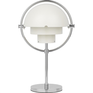 Gubi Multi-Lite Lampada Portatile Cromo/Bianco Opaco