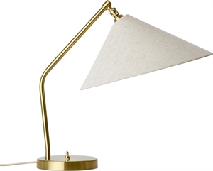 Lampada da tavolo Gubi Gräshoppa Ottone/ Tela