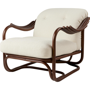 Poltrona Gubi Poltrone Tria Rattan Scuro/Bouclé 001