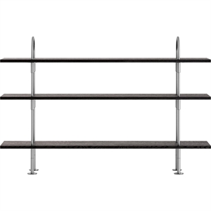 Gubi Keen 160 Sistema di scaffalature a 3 ripiani in acciaio inossidabile/impiallacciatura di frassino