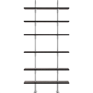 Gubi Keen 96 Sistema di Scaffalature A 6 Ripiani in Acciaio Inossidabile/impiallacciatura di Frassino