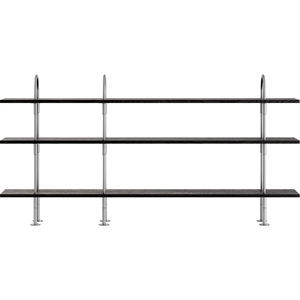 Gubi Keen 208 Sistema di Scaffalature A 3 Ripiani in Acciaio Inossidabile/impiallacciatura di Frassino