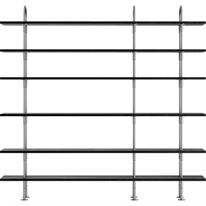 Gubi Keen 208 Sistema di Scaffalature A 6 Ripiani in Acciaio Inossidabile/impiallacciatura di Frassino