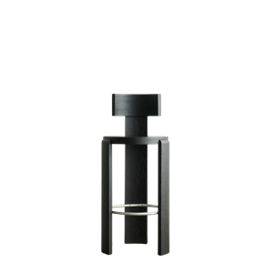 Sgabello da Bar Spina Louise Roe in Rovere Laccato Nero