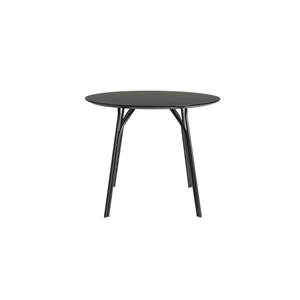 Tavolo Rotondo Woud Tree Ø90 Laminato Nero/ Grigio-nero