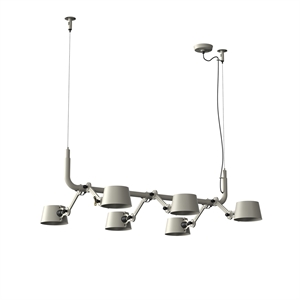 Lampadario Tonone Bolt, Confezione da 6, Colore Grigio Cenere