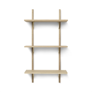 Ferm Living Sector Mensola Tripla Stretta Quercia/ Ottone