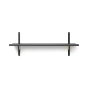 Ferm Living Sector Scaffale Singolo Largo Frassino Nero/Ottone