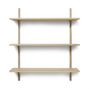 Ferm Living Sector Scaffale Triple Wide Rovere/ Ottone