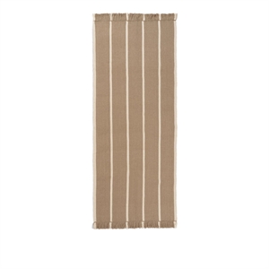 Tappeto Ferm Living Calm Kilim 80x200 Sabbia scura/Bianco Sporco