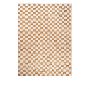 Tappeto Ferm Living in Lana e Iuta A Quadri, 200x300 Cm, Bianco Sporco/naturale