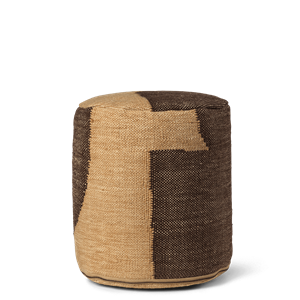 Ferm Living Forene Pouf Cilindro Marrone/cioccolato