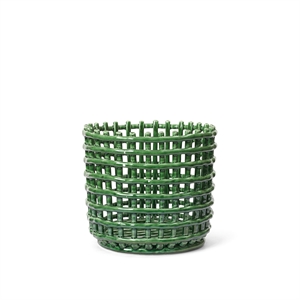 Ferm Living Cestino in Ceramica Grande Verde Smeraldo