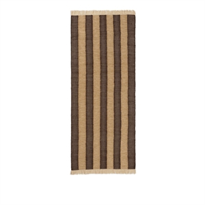 Ferm Living Ives Tappeto 80x200 Marrone/Cioccolato