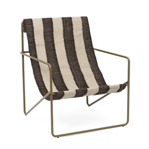 Poltrona Ferm Living Desert Oliva/Bianco Sporco/Cioccolato