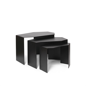 Ferm Living Shard Cluster Tavolino Set di 3 Nero