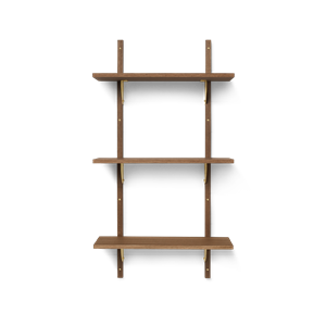 Ferm Living Sector Scaffale Triplo/stretto Rovere Affumicato/ Ottone