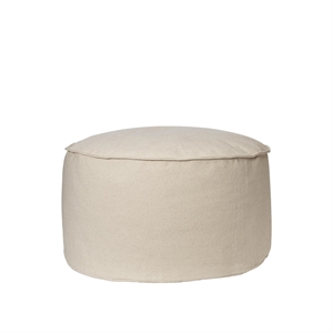 Ferm Living Aun Pouf in Cotone Ø80 Bianco Sporco