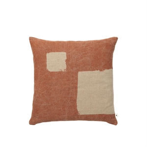 Ferm Living Oleo Cuscino 50x50 Terracotta/Naturale