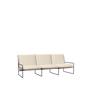 Divano A 3 Posti Desert di Ferm Living Bouclé/ Nero/ Bianco Sporco