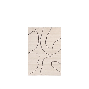 Ferm Living Gesso Rug 140x200 Bianco Sporco/Fico Scuro