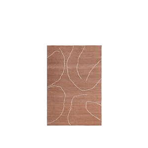 Ferm Living Gesso Rug 140x200 Terracotta/ Bianco Sporco