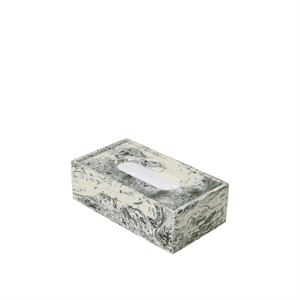 Ferm Living Mist Napkin Box Smeraldo/ Bianco Sporco